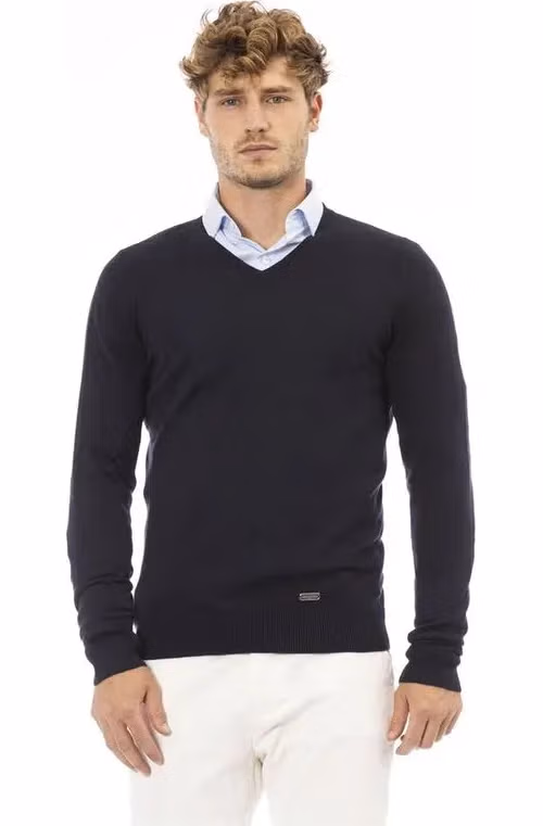 Baldinini Trend Blue Cashmere Sweatshirt