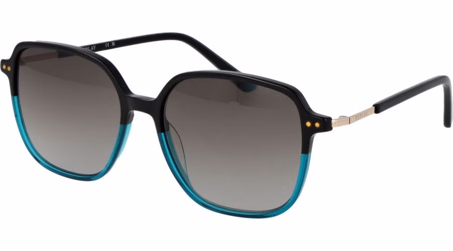 Replay Black Plastic Sunglasses