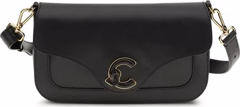 Coccinelle Black Calf Leather Bos Taurus Shoulder Bag