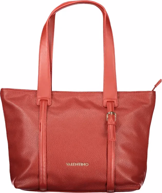 Mario Valentino Rosso Polyurethane Women's Bag with Zip Closure