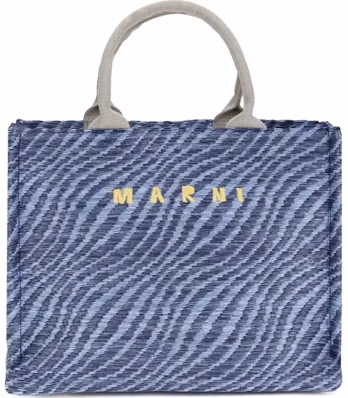 Marni Blue Nylon Shoulder Bag