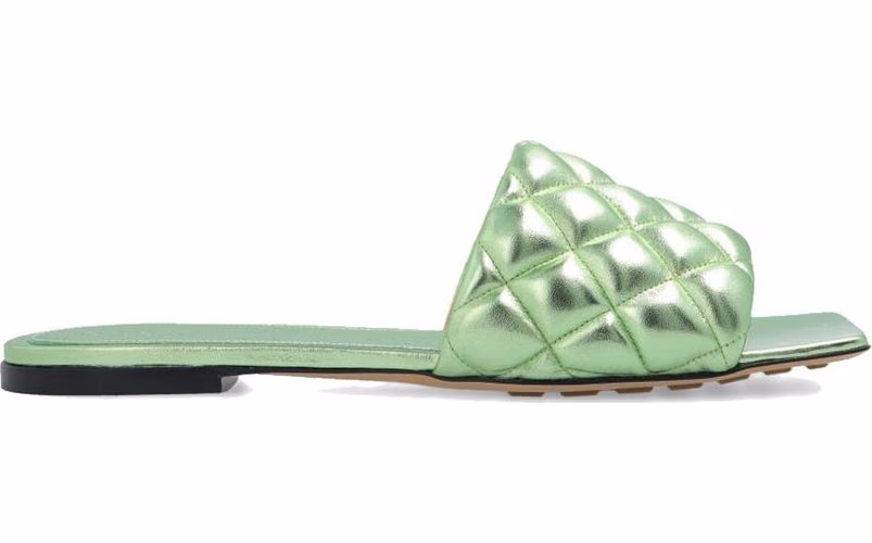 Bottega Veneta Bicolor Calfskin Flat Sandals