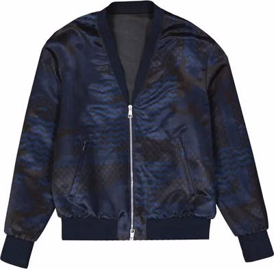 Blue Polyester Bomber