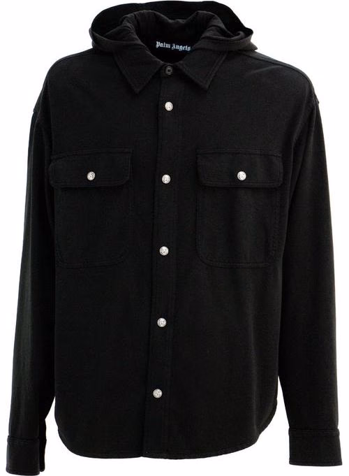 Palm Angels Black Cotton Shell Jacket