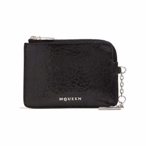 Alexander McQueen Black Calfskin Clutch Bag