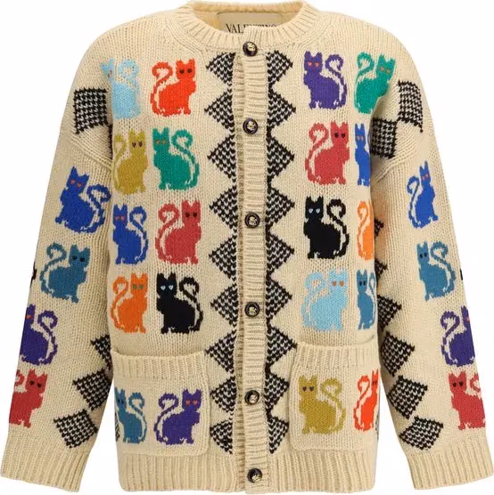 Valentino Garavani Multicolor Wool Cardigan