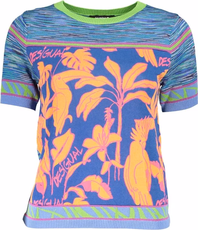 Desigual Blue Cotton T-Shirt