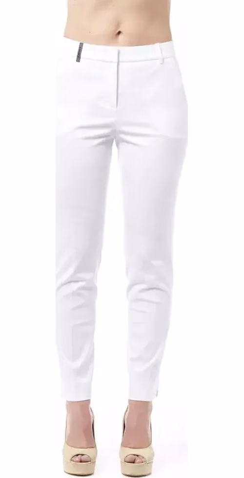 Peserico White Cotton Pants