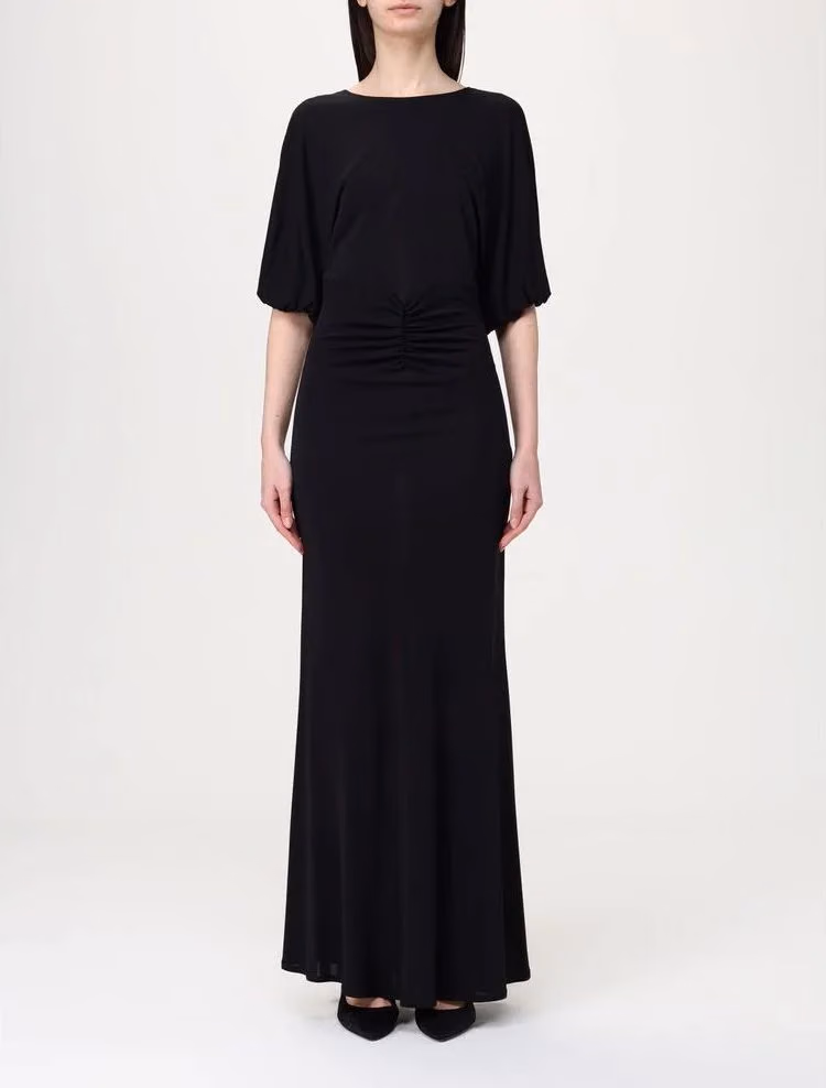 Twinset Black Elastane Casual Dress