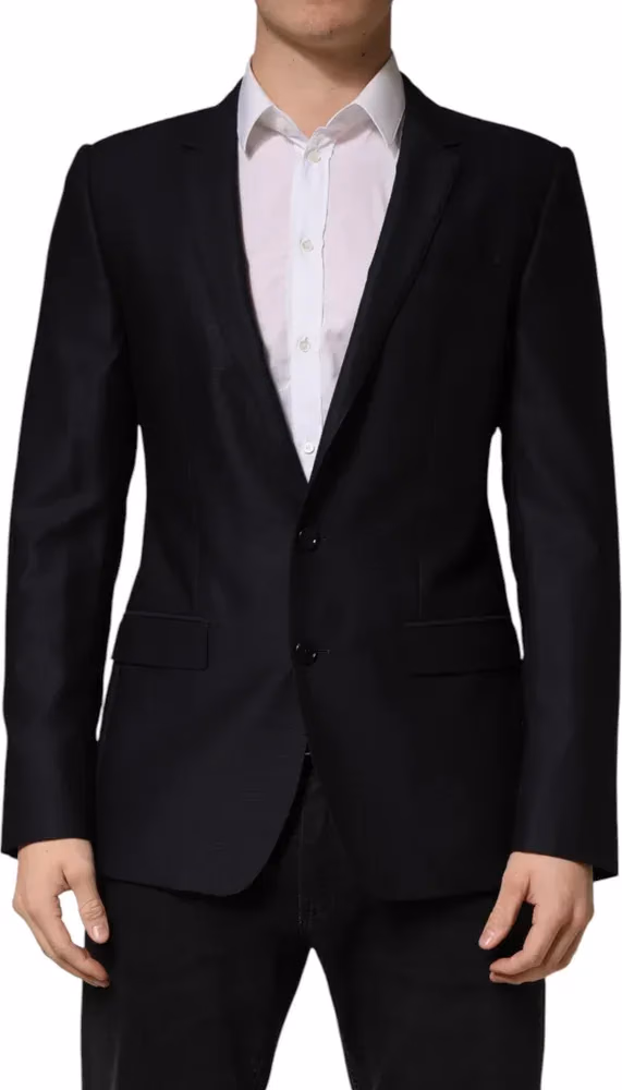 Dolce & Gabbana Black MARTINI Single Breasted Jacket Blazer