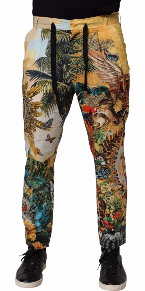 Dolce & Gabbana Multicolor Tropical King Lounge Trouser Pants