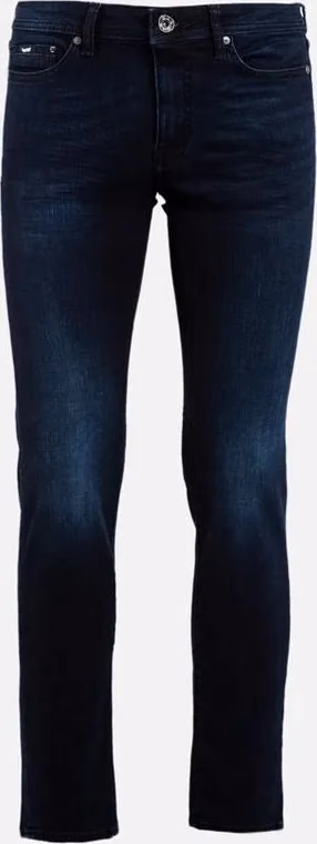 Gas Blue Cotton Slim Fit Jeans