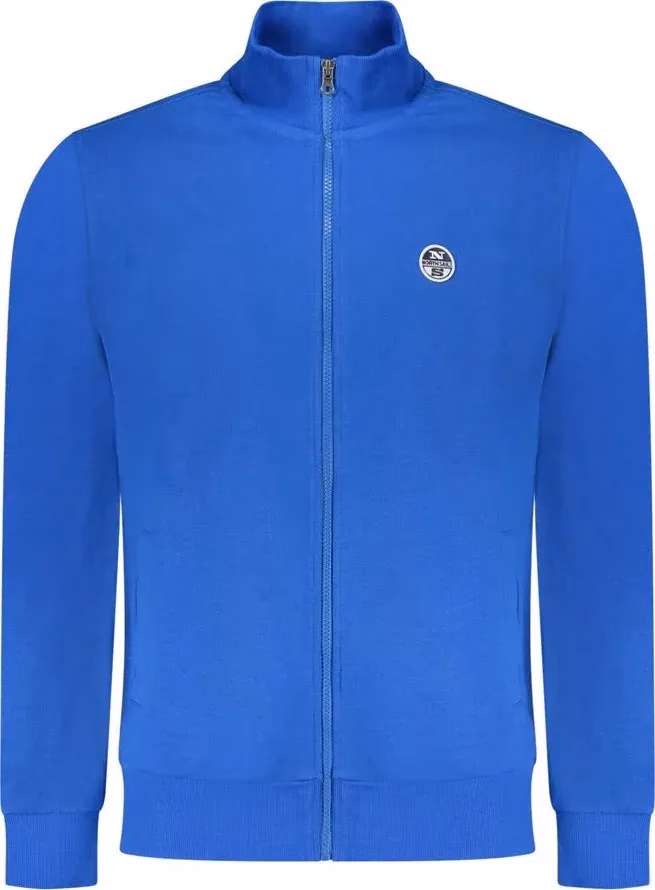 North Sails Blue Cotton Men Sweatshirt