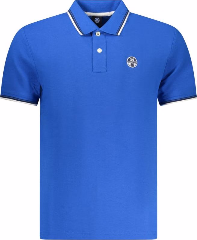 North Sails Blue Cotton Men Polo Shirt