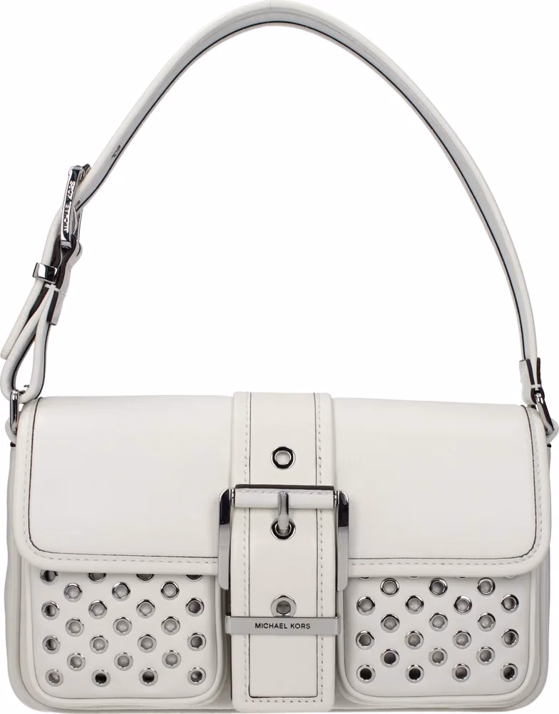 Michael Kors White Leather Shoulder Bag