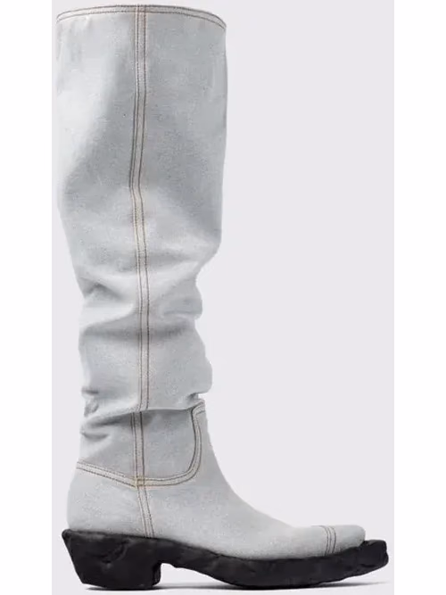 Camperlab Blue Denim And Rubber Ankle Boots