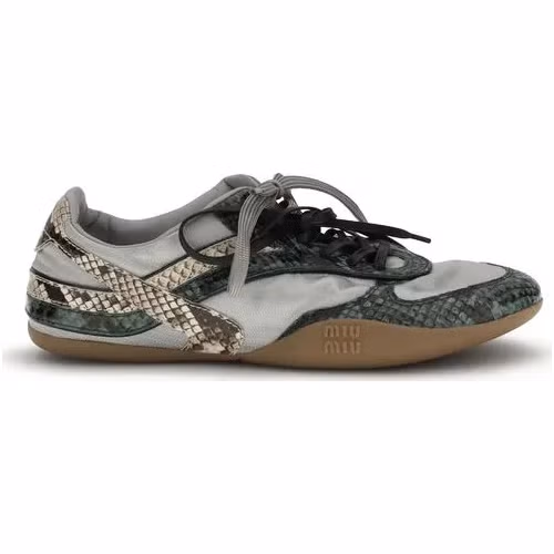 Miu Miu Gray Recycled Polyester Athletic Sneakers