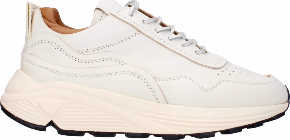Buttero White Leather Low Top Sneakers