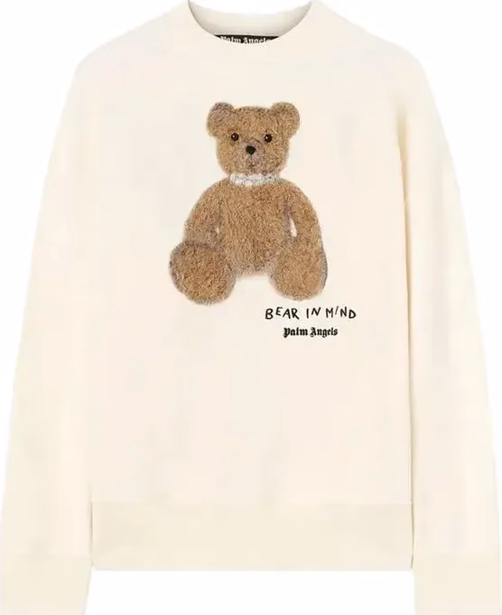 Palm Angels White Cotton Sweatshirt