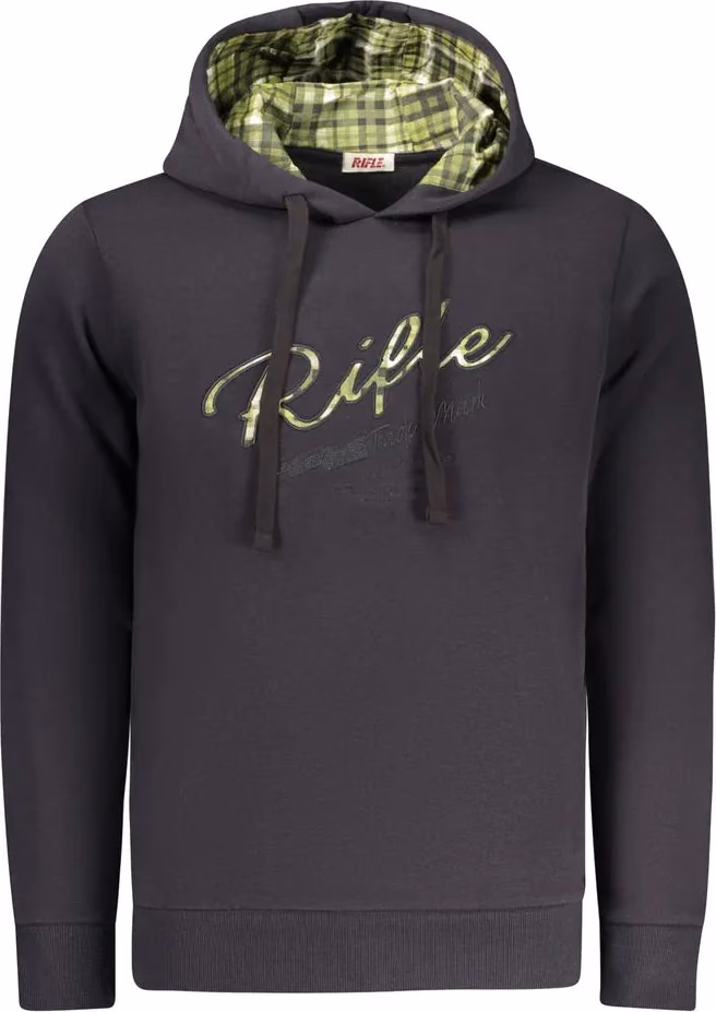 Rifle Blue Cotton Men's Hoodie