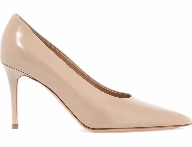 Gianvito Rossi Beige Calfskin High Heel Pumps