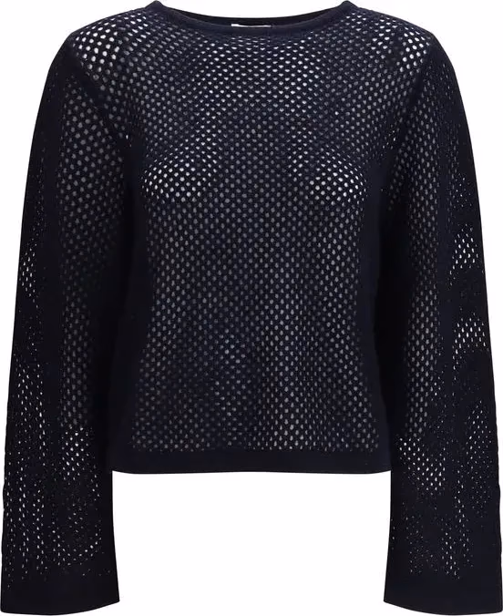 Allude Blue Wool Sweatshirt