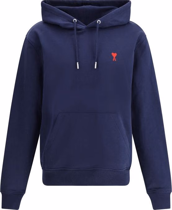 Ami Paris Blue Cotton Sweatshirt