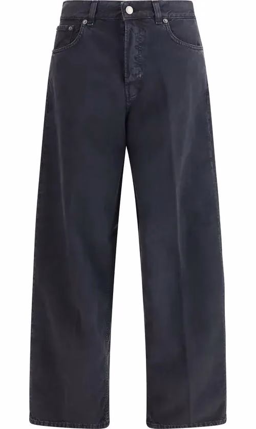 Haikure Black Cotton Straight-Leg Jeans
