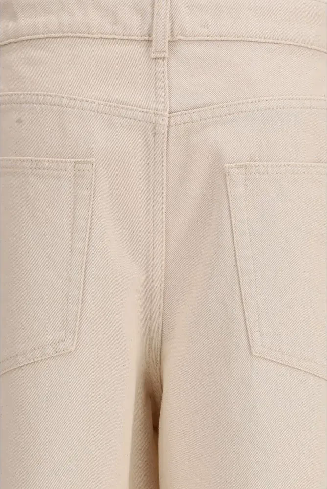 Rohe Beige Cotton Relaxed Fit Jeans