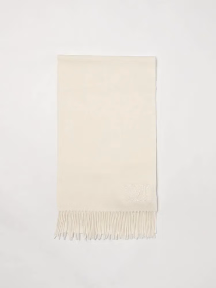 Max Mara White Cashmere Scarf