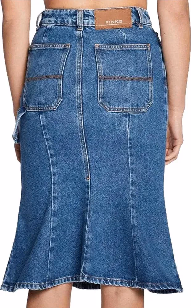 PINKO Blue Denim Skirt