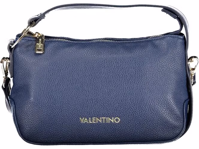 Mario Valentino Blue Polyurethane Women's Bag with Adjustable Strap and Pocket