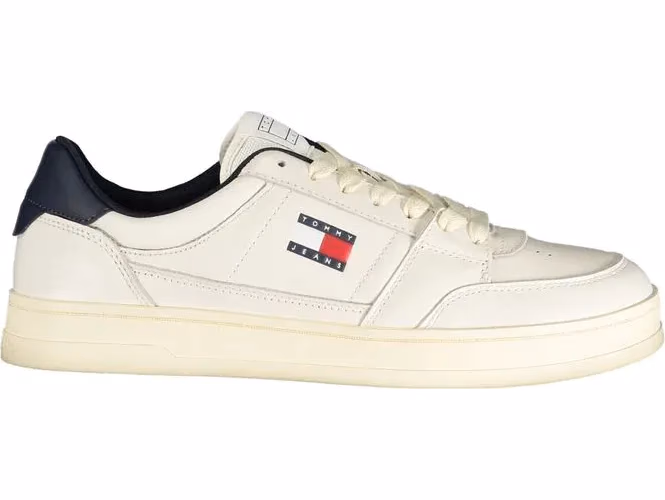 Tommy Hilfiger White Leather Men Sneaker