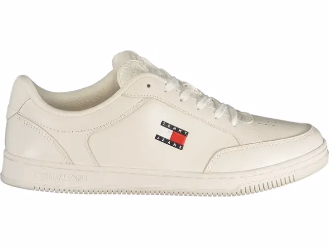 Tommy Hilfiger White Polyurethane Men Sneaker