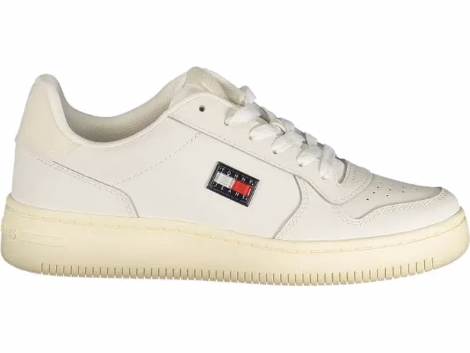 Tommy Hilfiger Bianco Polyurethane Women Sneaker