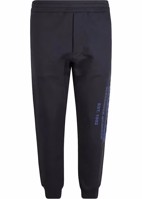 Alexander McQueen Blue Cotton Joggers (Workout Pants)