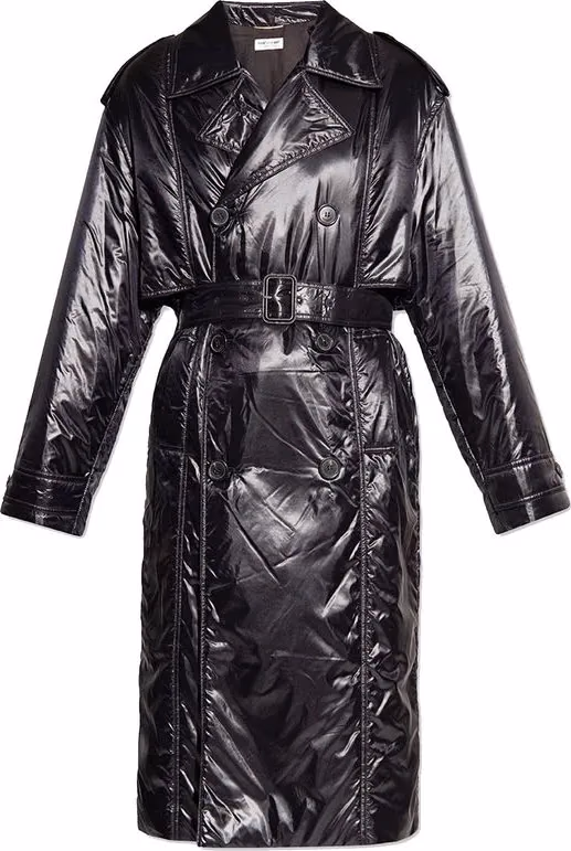 Saint Laurent Black Polyamide Coat