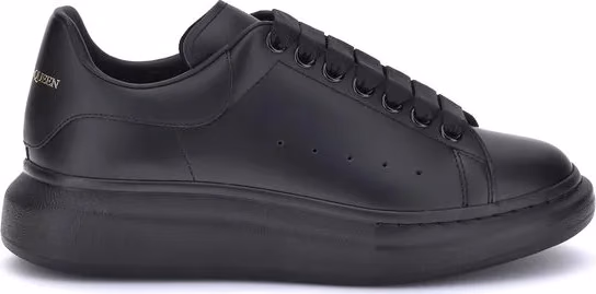 Alexander McQueen Black Calf Leather Bos Taurus Platform Sneakers