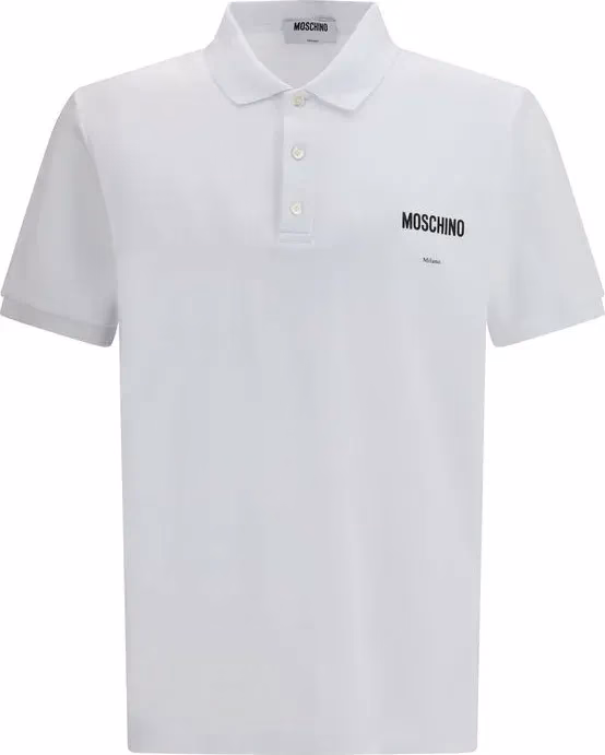 Moschino White Cotton Polo Shirt
