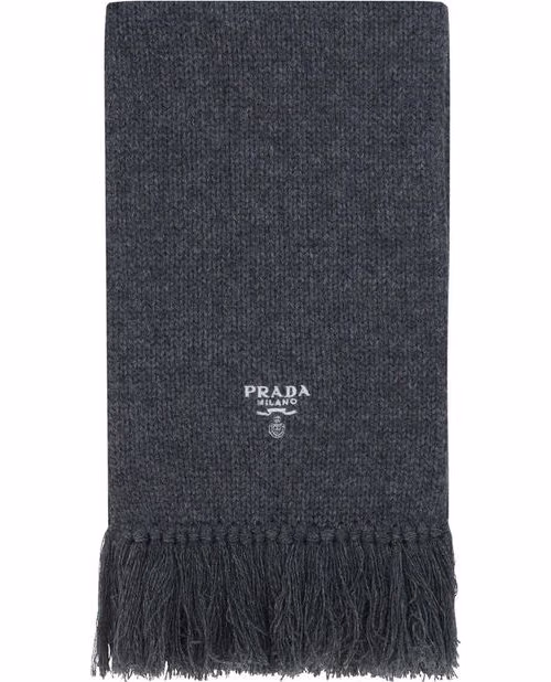 Prada Gray Cashmere Foulard
