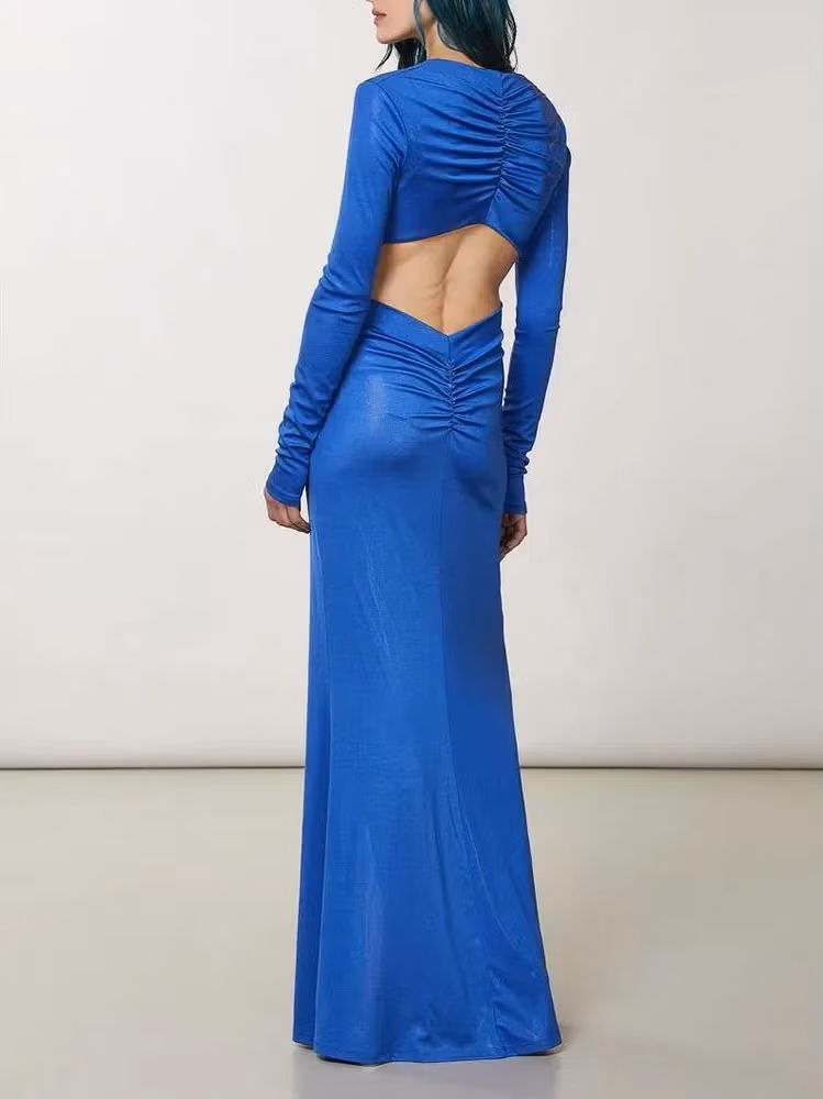 Patrizia Pepe Blue Polyester Casual Dress