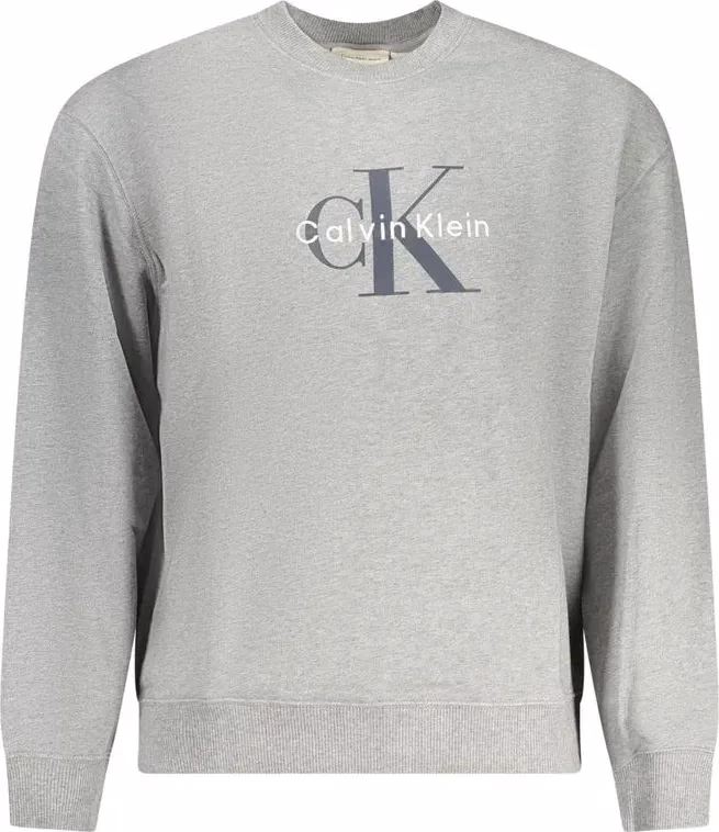 Calvin Klein Gray Cotton Men's Sweatshirt