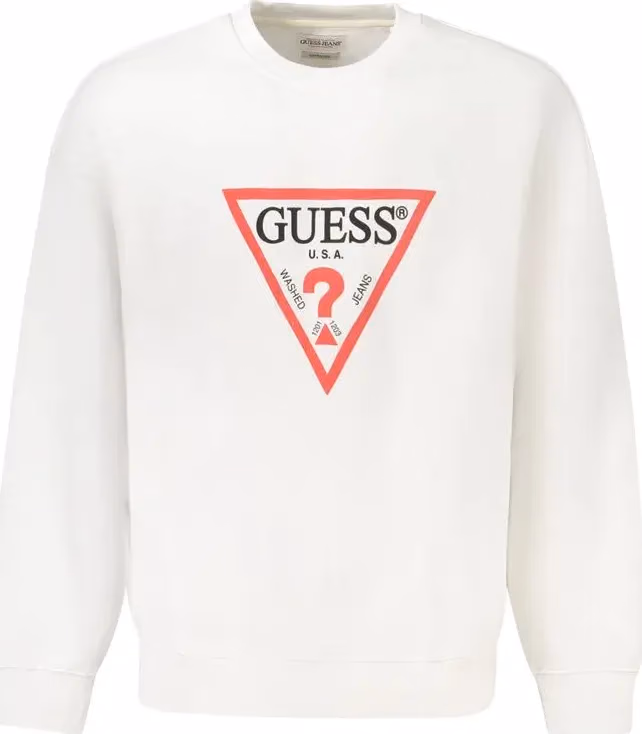 Guess Jeans White Cotton Men's Sweater