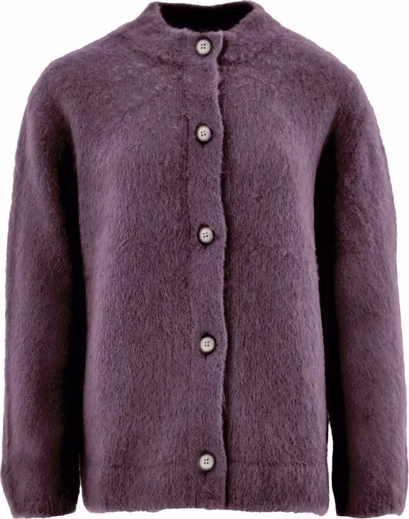 Gran Sasso Bordeaux Wool Cardigan