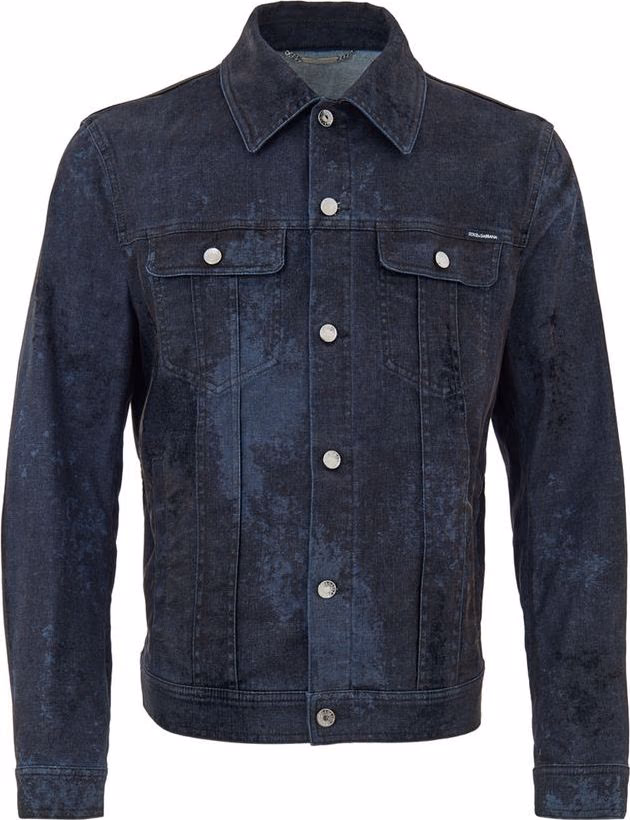 Dolce & Gabbana Gray Cotton Denim Jacket