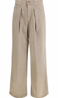 Beige Cotton Jeans Denim