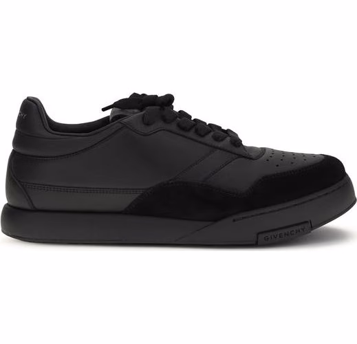 Givenchy Black Calf Leather Bos Taurus Low Top Sneakers