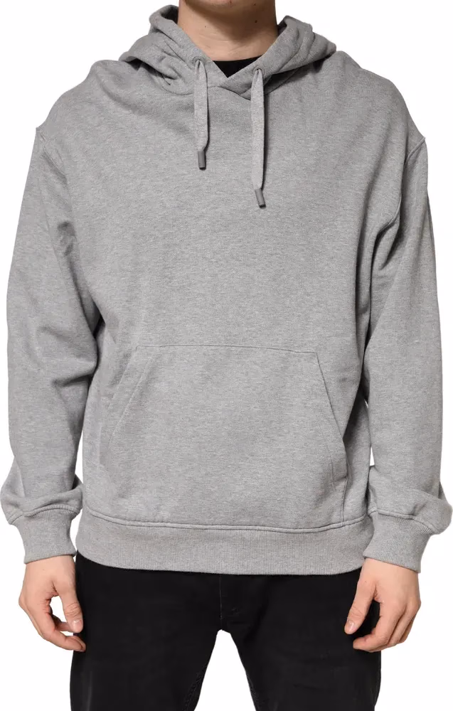 Dolce & Gabbana Gray Cotton Hooded Sweatshirt Sweater