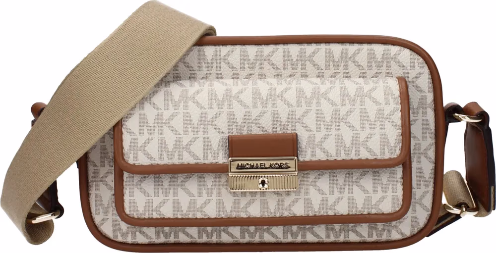 Michael Kors Beige Fabric Crossbody Bag