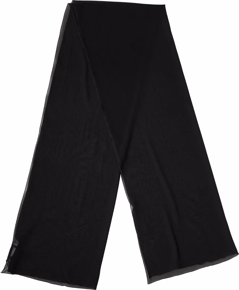 Dolce & Gabbana Black Silk Neck Wrap Shawl Stole 200cm x 64cm  Scarf
